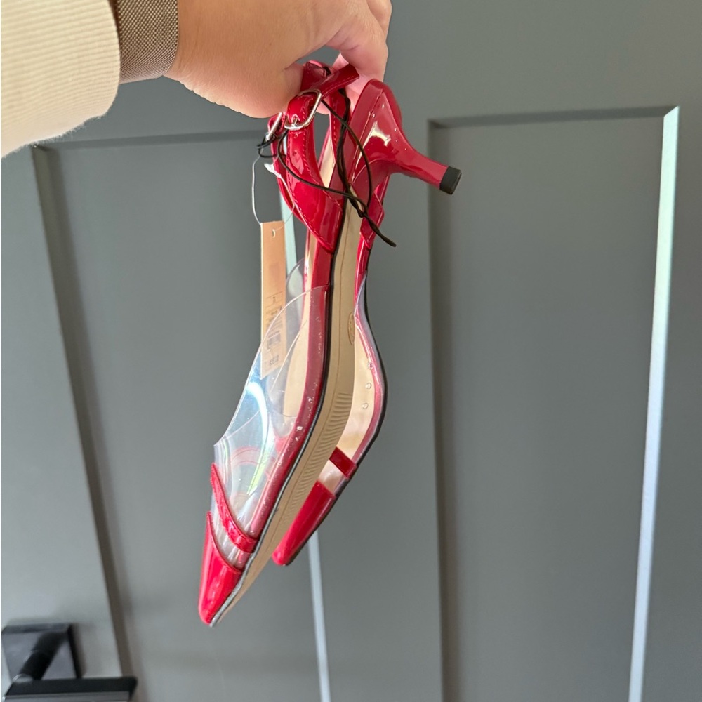 ☀️Target A New Day Red and Clear Eleanor Heels NWT- multiple sizes available! - Picture 2 of 4
